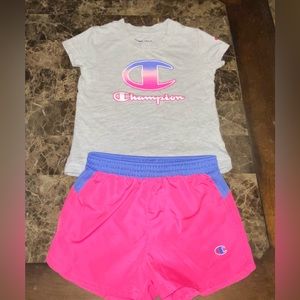 toddler girl champion short set